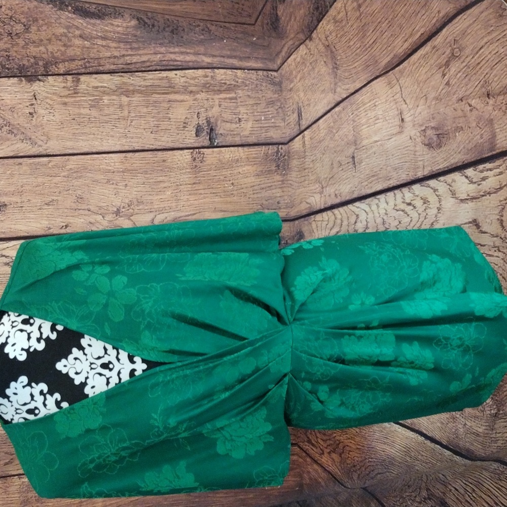 Zara Emerald Green Floral Midi Dress